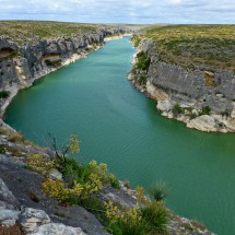The green river in the Seminole Canyon